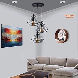 Adiba ของตกแต่งบ้านทำด้วยมือโคมไฟระย้าทองเหลืองดีไซน์อุตสาหกรรมทันสมัยไม่รวมโคมไฟระย้าทรงกรงสามชั้น - Product Image 6