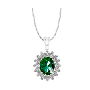 จี้คลัสเตอร์เพชร VVS หรูหราพร้อม925เพชรโมอิสซาไนต์ทรงรีตัดสำหรับงานเลี้ยงและของขวัญ - Product Image 1