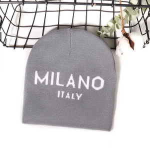 Bonnet d'hiver motif Jacquard MILANO 100% acrylique Style de rue Hip-pop sans manchette, design de personnage tricoté, nouveauté - Product Image 4