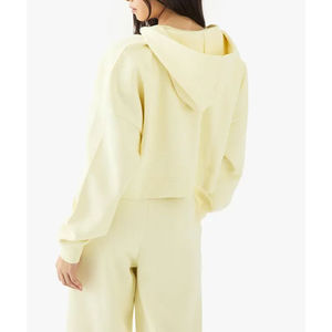 Sudaderas con capucha para mujer con diseño personalizado, ajuste holgado, cremallera completa, sudaderas con capucha de moda para mujer a la venta - Product Image 4