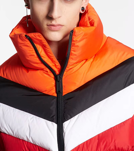 2024 OEM personalizado de talla grande cortavientos moda invierno North All Over Print Trench Bubble Puffer chaqueta facial para hombre abrigo - Product Image 5