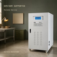 Stabilisateur de tension triphasé 380V avec contrôle servo de haute précision série SBW, protection contre les courts-circuits pour usage industriel