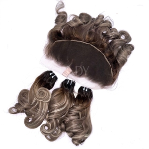 Extensiones de Cabello Natural de Alta Calidad con Mechas Ombre Onduladas y Frontal para Hacer Pelucas - Product Image 3