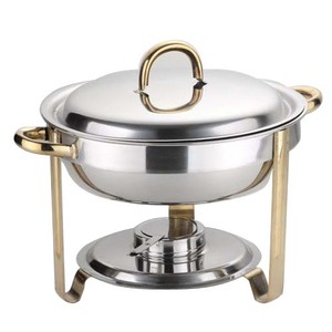 Double Wall Gold Plated <b>Food</b> <b>Warmer</b> Premium Stainless Steel Commercial Equipment Catering <b>Buffet</b> For Decorative Receptions - Product Image 6