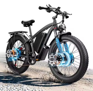 Vélo électrique rapide 12V 6000W à double moteur en aluminium, batterie lithium 12 vitesses 34Ah 1856Wh, autonomie de 100 miles, vitesse maximale de 42-47 MPH - Product Image 1