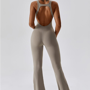 Monos sin mangas para mujer 2026, ligeros, de nailon y elastano, para yoga, con efecto fruncido, ideales para entrenar. - Product Image 2