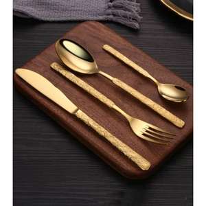 Juego de cubiertos para restaurantes, cubiertos de acero inoxidable reutilizables, ligeros, portátiles, aptos para lavavajillas, juego de cubiertos duradero, decoración del hogar - Product Image 4