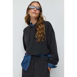 Sudadera Corta con Capucha Suave al Tacto, Uso Diario, Viscosa/Poliéster - Product Image 1