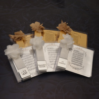 Ayet-el Kursi : Faveurs Or Plexi Miroir pour l'Aïd Ramadan Kareem, Cadeaux et Souvenirs de Fête Islamique Mevlid pour Invités, Emballés dans des Sachets