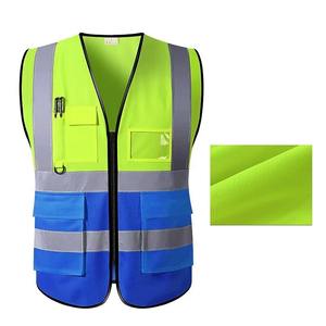 Gilet de sécurité unisexe haute visibilité en polyester pour l'été, sans manches, avec fermeture éclair et multi-poches, idéal pour la construction et la course à pied - Product Image 6