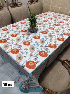 Bloc de main floral traditionnel imprimé 100% coton écologique Design artisanal nappe lavable élégante couverture artisanale - Product Image 4