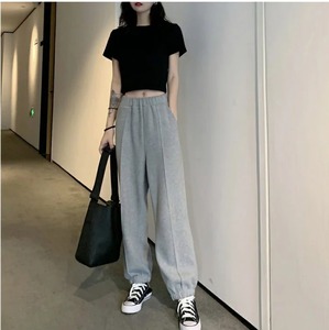 เสื้อครอป9สีพื้นสำหรับผู้หญิงเสื้อยืดคอกลมแขนสั้นสุดเซ็กซี่สำหรับฤดูร้อนเสื้อยืดสไตล์เกาหลี - Product Image 3