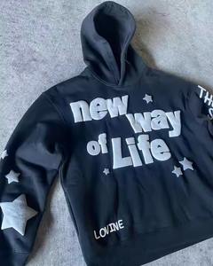 Sudaderas con Capucha de Alta Calidad, 100% Algodón, Transpirables, con Logotipo Personalizado Bordado, Impresión Puff Premium para Hombre, de Peso Pesado - Product Image 2