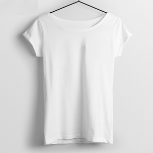 Camisetas blancas informales de manga corta redondas de algodón a la moda para niñas, camisetas sólidas de gran tamaño, camisetas lisas, Camisetas básicas gráficas personalizadas OEM - Product Image 4