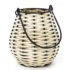 Porte-bougie en métal minimaliste fait main, imperméable, avec poignée, logo personnalisé pour la décoration intérieure/extérieure, jardin/terrasse - Product Image 5