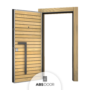 ABSDOOR ZIGANA Mejor Precio Puerta de Entrada Principal Diseño Posmoderno Acero Inoxidable Aislamiento Térmico Apartamento Excelente Turquía - Product Image 1