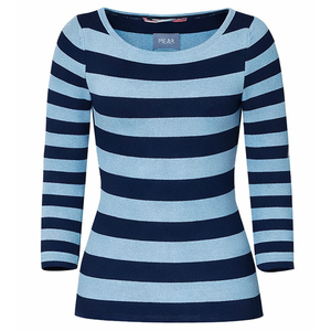 Pull-over décontracté pour femme, design personnalisé, vente en gros, rayé, respirant, col bateau, qualité supérieure, tricot plat 100% - Product Image 6