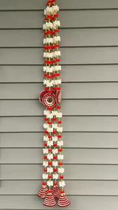 Guirlande de fleurs artificielles Toran de mariage rose et blanc pour guirlande de décoration de toile de fond pour la décoration d'inauguration - Product Image 6