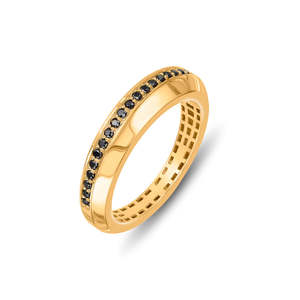 แหวนฮิปฮอปผู้ชายชุบโรเดียม 14k แพลตตินั่ม ประดับพลอยแบบแท่ง ได้รับการรับรองจาก IGI เครื่องประดับคุณภาพสูง - Product Image 4