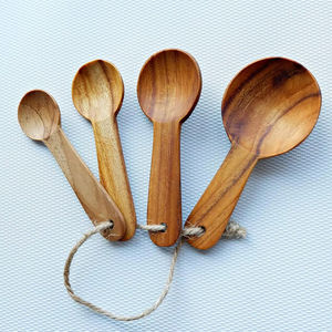 Cuillère en bois de la meilleure qualité, cuillère et fourchette faites à la main, cuillère pour soupe, thé, sel, de la meilleure qualité en provenance d'Inde - Product Image 1