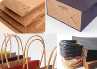 Sacs d'emballage de qualité alimentaire, sac cadeau en papier résistant à la graisse, sac isotherme en papier Kraft avec votre propre Logo