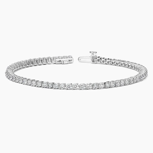 Pulsera de diamantes de moissanita de plata 925 de 7 pulgadas de lujo, joyería de estilo clásico de moda Unisex, regalo perfecto para ocasiones especiales - Product Image 2