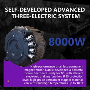 Moto elettrica per adulti, elettrico Dirt Bike 8000W (picco) Mid-montato motore 72V/30AH batteria rimovibile - Product Image 3
