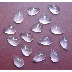 Quartz rose, pierre précieuse cabochon en forme de poire, spinelle naturelle facettée, améthyste jaune, vert, orange, gris, rose, poli, créé en laboratoire, disponible, 8mm - Product Image 1
