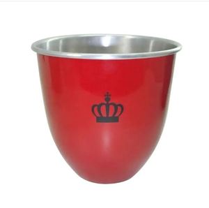 Cubo enfriador de Color rojo y plateado a granel al por mayor para Artículos de bar cubo de hielo de estilo clásico de forma redonda hecho a mano personalizado - Product Image 6