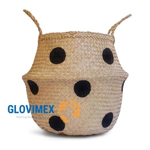 ตะกร้าจัดเก็บของตกแต่งอื่นๆทำจากหญ้าทะเลคอลเลกชันที่ดีที่สุดปรับขนาดได้ตามต้องการ - Product Image 1