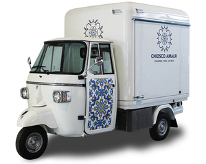 รถเทรลเลอร์ไฟฟ้า Piaggio APE ใช้งานกลางแจ้งรถสามคันรถพ่วงลากอาหารสำหรับขายปลีกสำหรับสุนัขร้อนและไอศครีมรถบรรทุกใช้ - Product Image 1