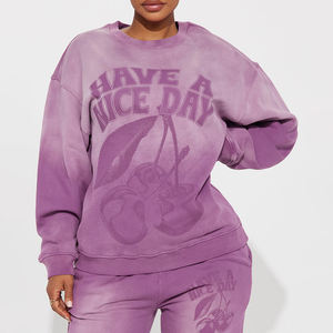 Conjunto Deportivo de Otoño para Mujer Talla Grande, Sudadera con Capucha y Pantalones Deportivos de Algodón Grueso Estampado, Corte Regular, Color Sólido - Product Image 2