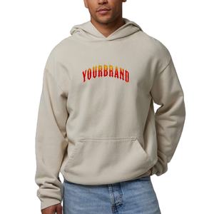 Top Trensing 100% Cotton Hoodies Sweatshirts Heavyweight Plain Solid Color Pullover Drop Shoulder Hooded Sweatshirt Men - Product Image 1