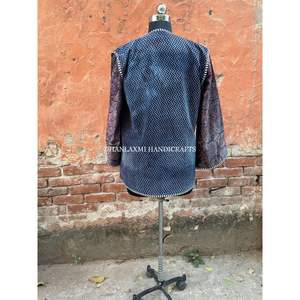 Veste en coton de Style indien Vintage, manteau imprimé à la main, pardessus d'hiver unisexe, tenue bohème, vente en gros - Product Image 6