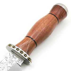 Commandes en gros personnalisées OEM ODM Service couteau de chasse couteau de camping en plein air couteaux à manche en bois gaine en cuir de qualité supérieure - Product Image 4