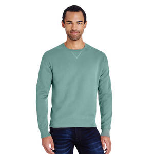 Nuevo logotipo personalizado bordado de alta calidad cuello redondo liso gimnasio Slim Fit sudaderas - Product Image 1