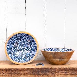 Bol en bois naturel le plus vendu avec une pièce maîtresse d'impression extérieure d'aspect design pour la décoration de table à la maison pour les occasions de fête - Product Image 3