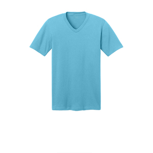 เสื้อยืดคอวีผ้าฝ้ายถัก 100% ระบายอากาศ แห้งเร็ว แฟชั่นลำลองสีพื้นสำหรับผู้ชาย ใส่ได้ทุกวัน - Product Image 5