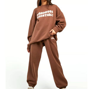 ชุดวอร์มสำหรับผู้หญิงพิมพ์ลายสีพื้นชุดฝึกสำหรับฤดูหนาวแบบลำลองออกแบบโลโก้ได้ตามต้องการ - Product Image 1