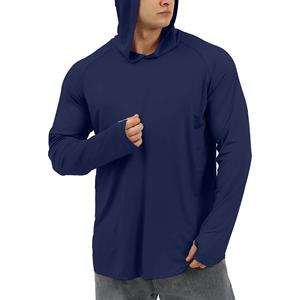 Sudadera con capucha y cremallera deportiva para hombre mezcla de algodón al por mayor - Product Image 1