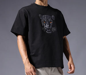 T-shirt brodé personnalisé pour hommes en coton de qualité supérieure Streetwear à la mode T-shirt décontracté à manches courtes avec broderie de logo - Product Image 2