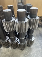 Arbre d'entraînement à cannelures en acier forgé sur mesure de l'usine Haiyuan, usiné CNC de haute précision pour machines minières