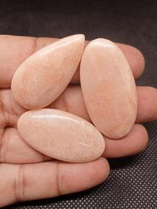 Cabochon d'amazonite de pêche polie naturelle de meilleure qualité de taille mixte pour l'emballage de fil et les bijoux artisanaux - Product Image 4