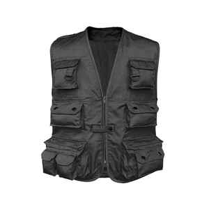 Chaleco Cargo de malla transpirable para hombre, logotipo personalizado, multibolsillos para trabajo al aire libre, informal, senderismo, pesca, viajes, botón de invierno - Product Image 5