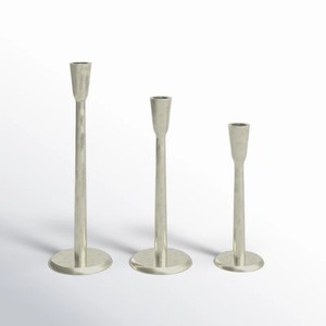 Handmade Silver Aluminum and Brass <b>Tapered</b> <b>Candle</b> <b>Holder</b> Home Decorative <b>Candle</b> Stand for Weddings and Dining Tables - Product Image 5