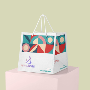 Sacs en papier kraft carrés personnalisés avec logo imprimé pour le commerce de gros en Chine, idéaux pour les achats et les bonbons - Product Image 5