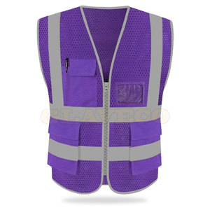 Gran oferta 2025, chaleco de seguridad reflectante para hombre, ropa de trabajo de precio razonable en nailon con logotipo personalizable y cierre de cremallera - Product Image 1