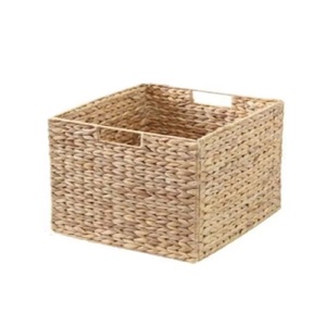 Top Selling 100% Natural Water Hyacinth <b>Square</b> Basket Sustainable Multifunctional Storage <b>Bins</b> for Clothing/Waste Storage - Product Image 5