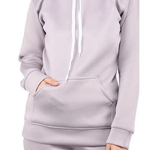 Chándal con capucha transpirable de moda para mujer de alta calidad para correr estilo sólido para la temporada de invierno - Product Image 5