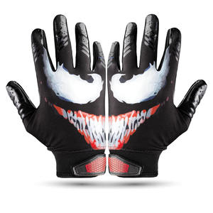 Guantes de recepción de fútbol con logotipo personalizado de gama alta Guantes de receptor antideslizantes con impresión de silicona - Product Image 1